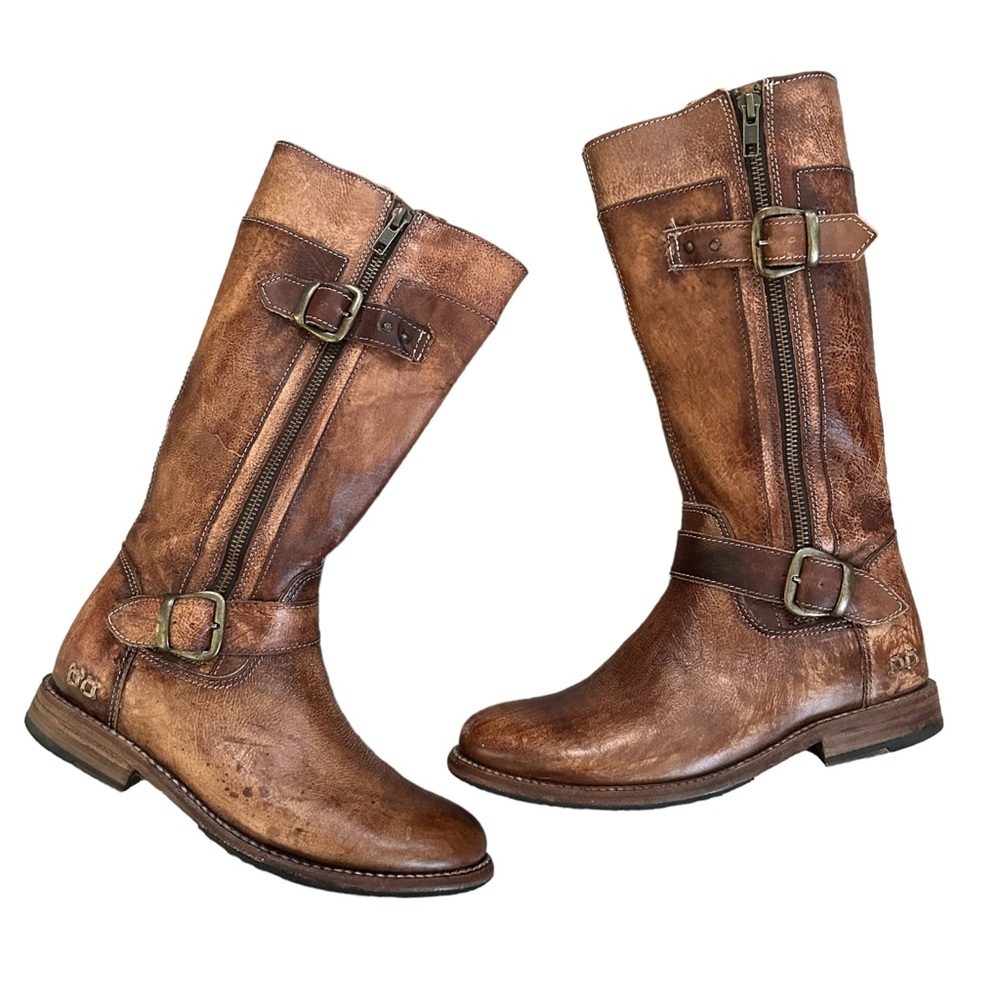 Bed Stu Women’s Gogo Lug Tan Rustic Leather Boots Brown 7